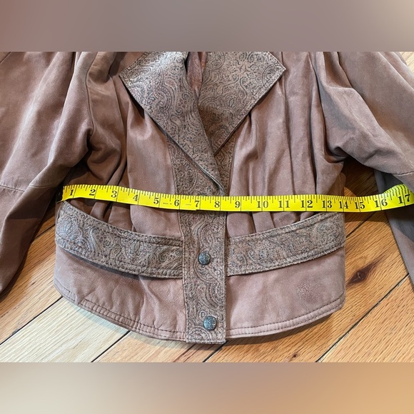 VTG Global Identity GIII Leather Aviator Jacket Women’s Size Small Brown - Picture 10 of 15